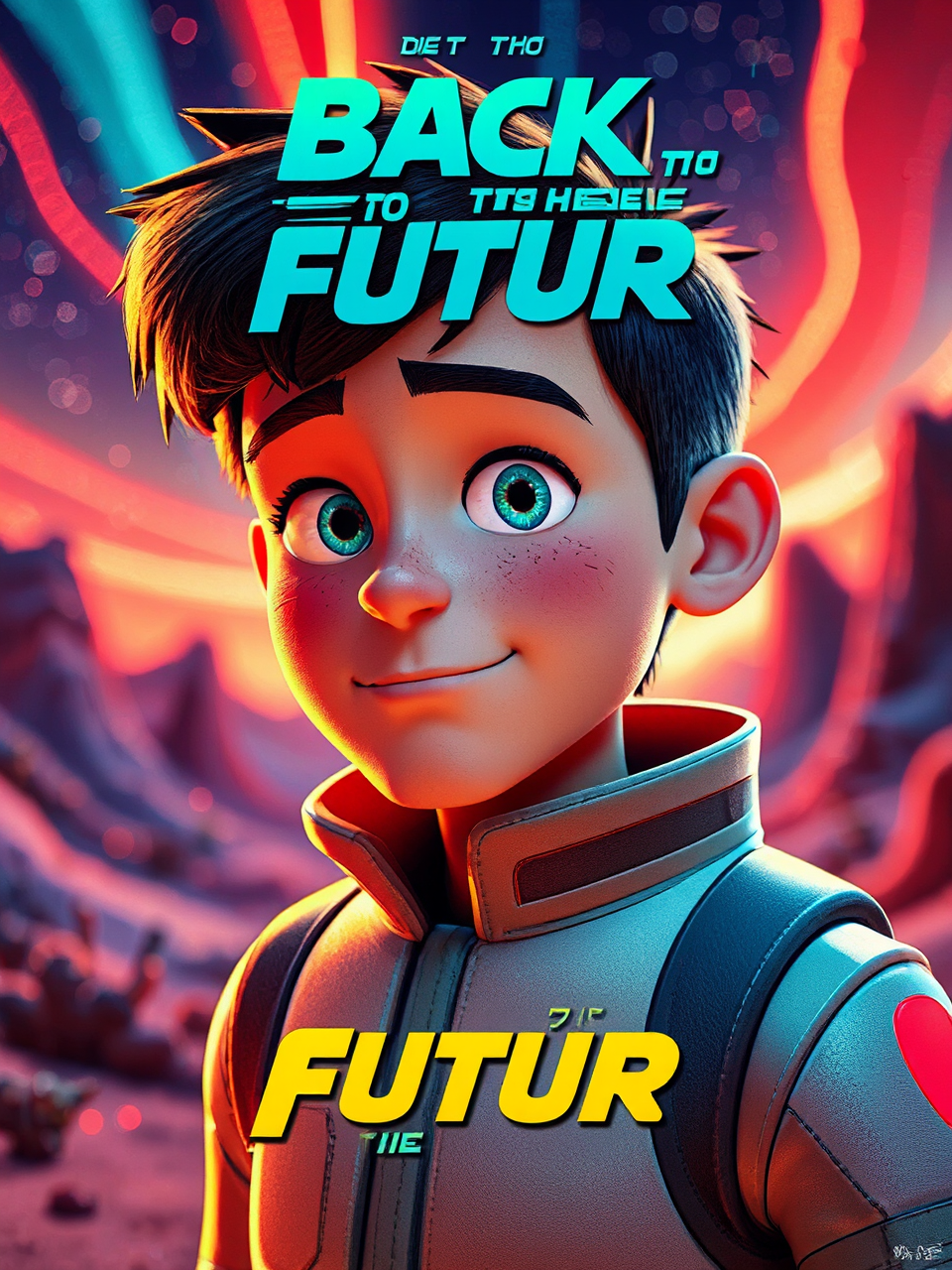 Animated DeLorean in a