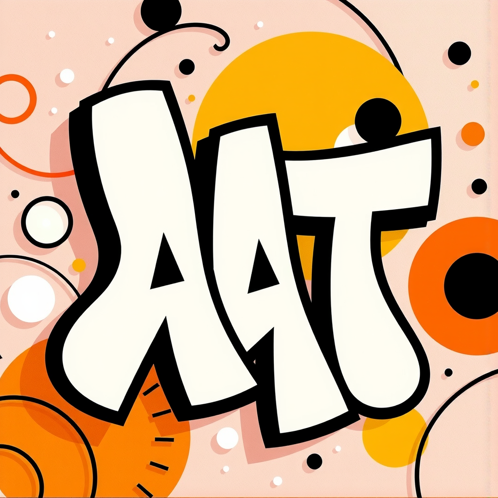 Flat pastel colored graffiti