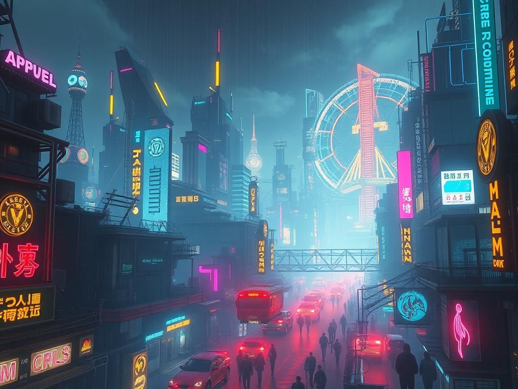 Neon Lights of Futuristic
