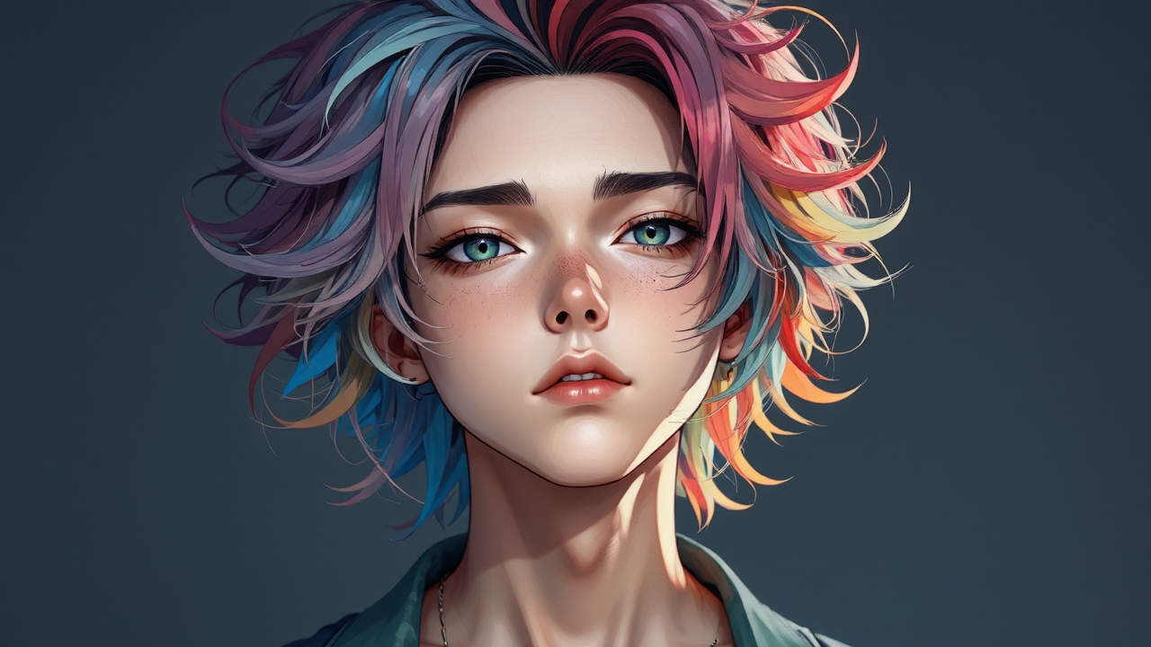 Aesthetic guy with wild
