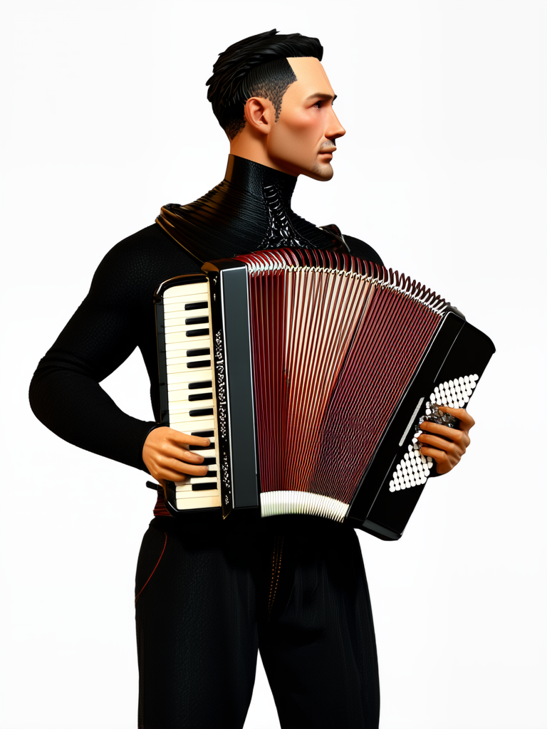 Man with long neck