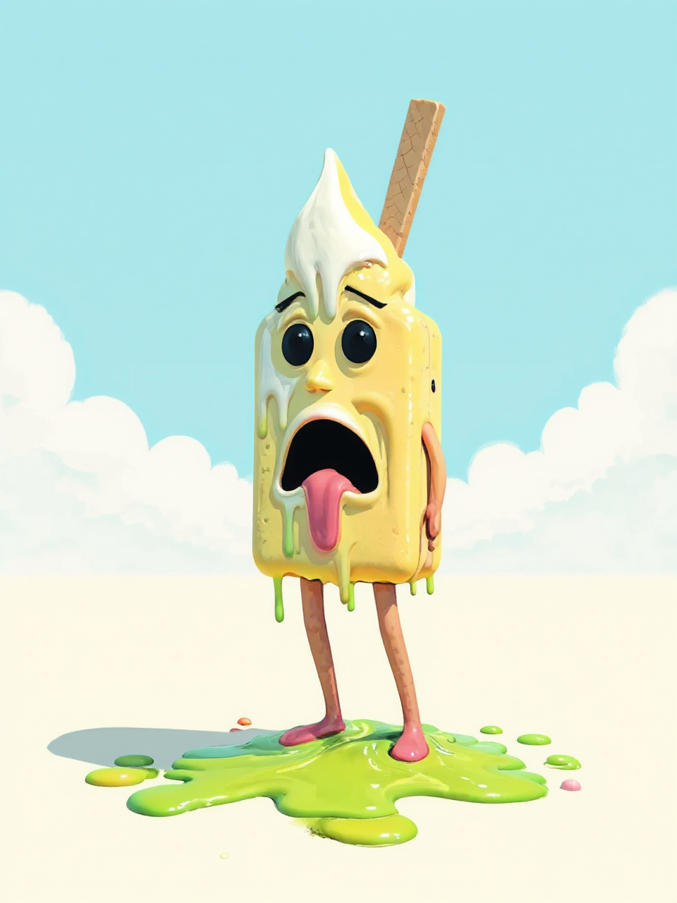 Man holding ice cream