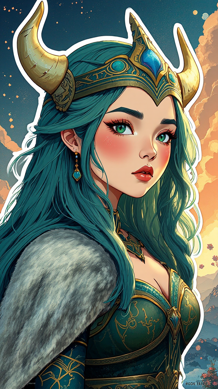 Girl Viking in a