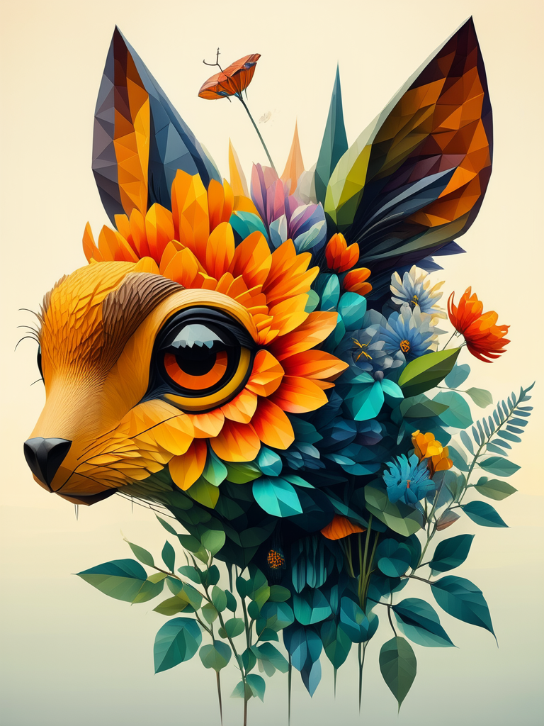 Low-poly fantasy creatures with