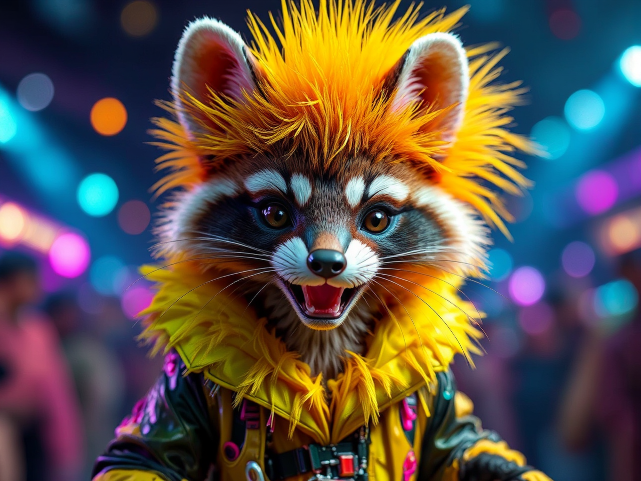 Anthropomorphic pine marten in