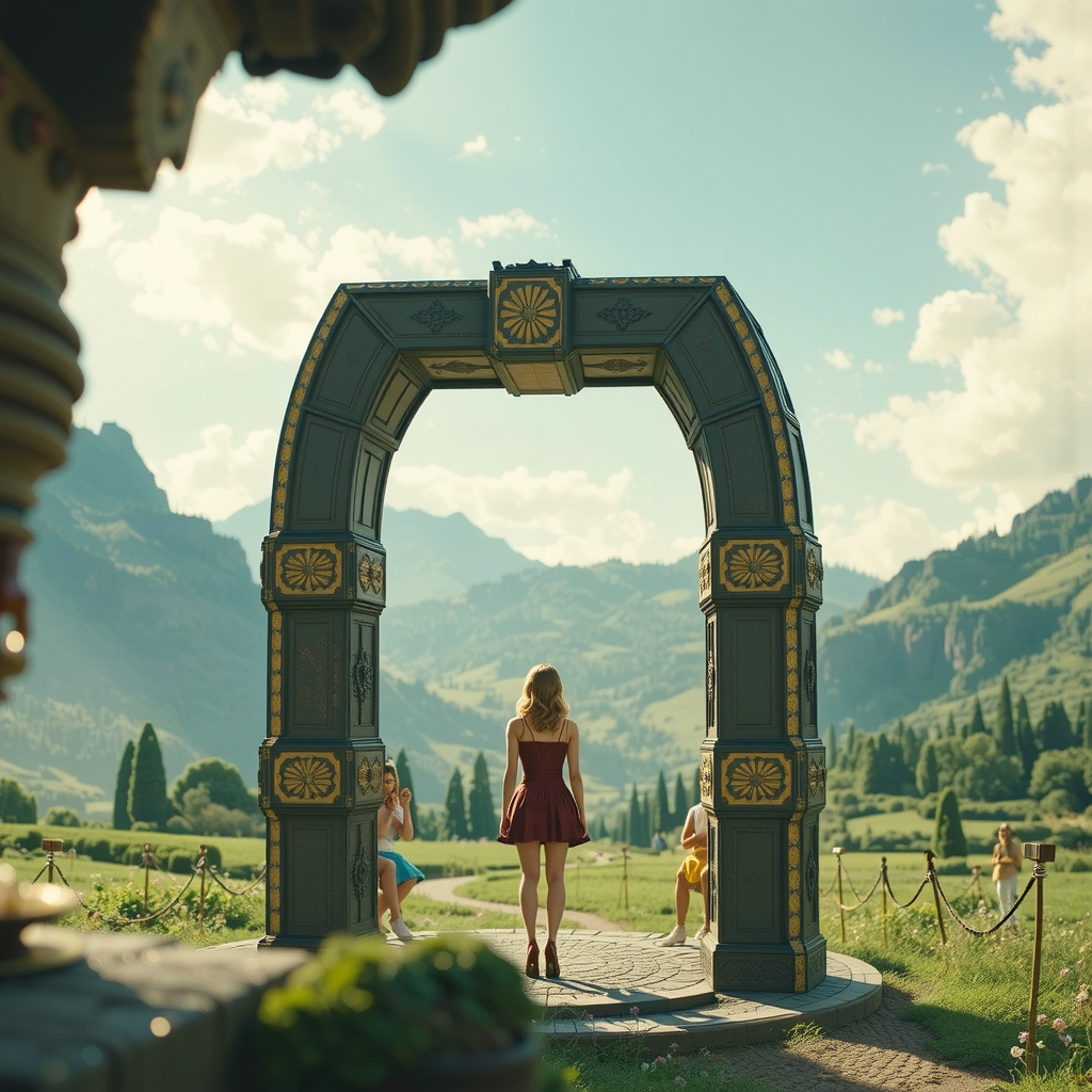 A fantastical, hyper-realistic landscape