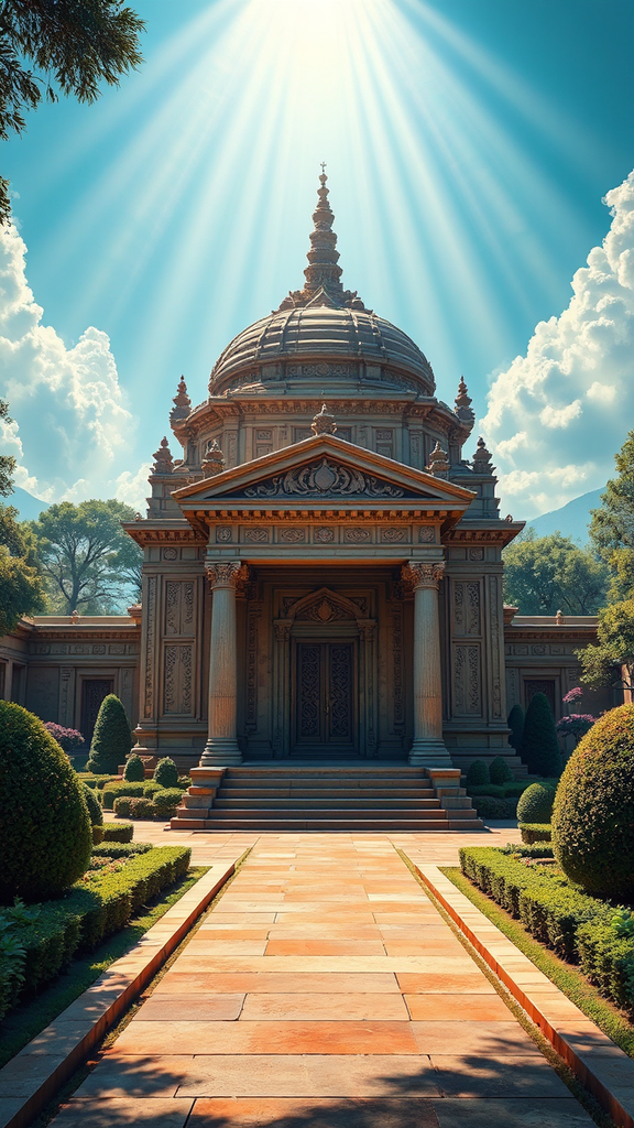 Ancient temple with ornate
