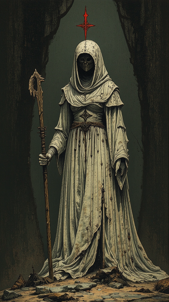 Gloomy figure in a