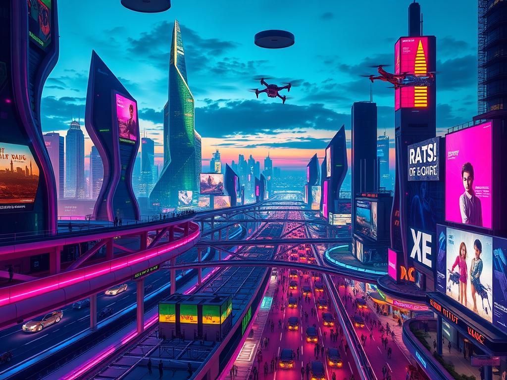 Neon Lights of Futuristic