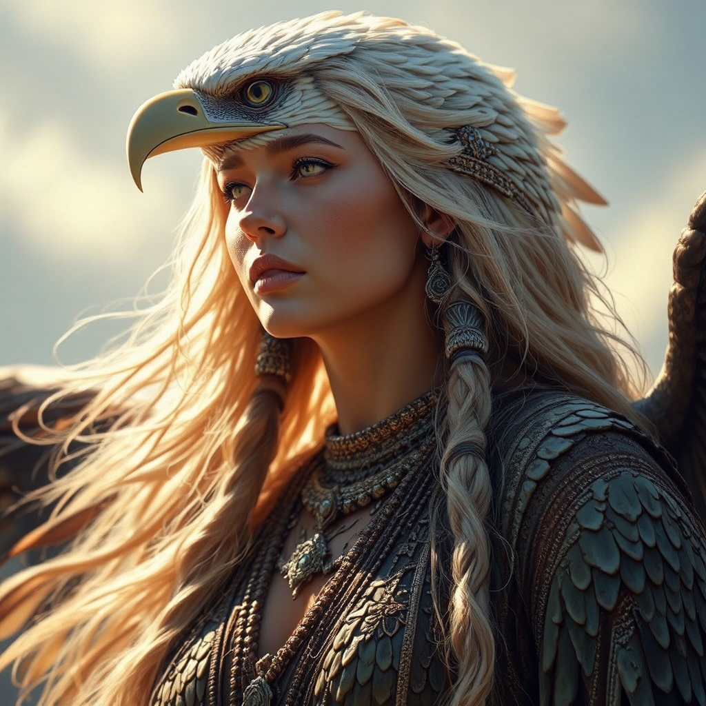 Eagle woman in traditional