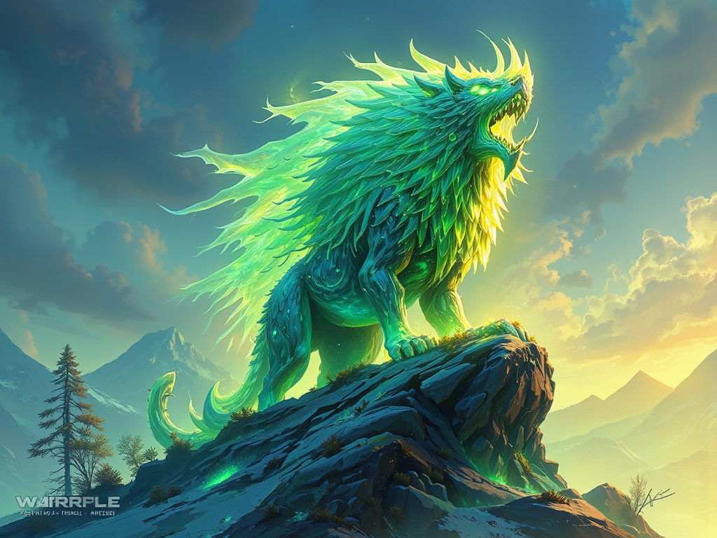 Epic spectral wolf mount.