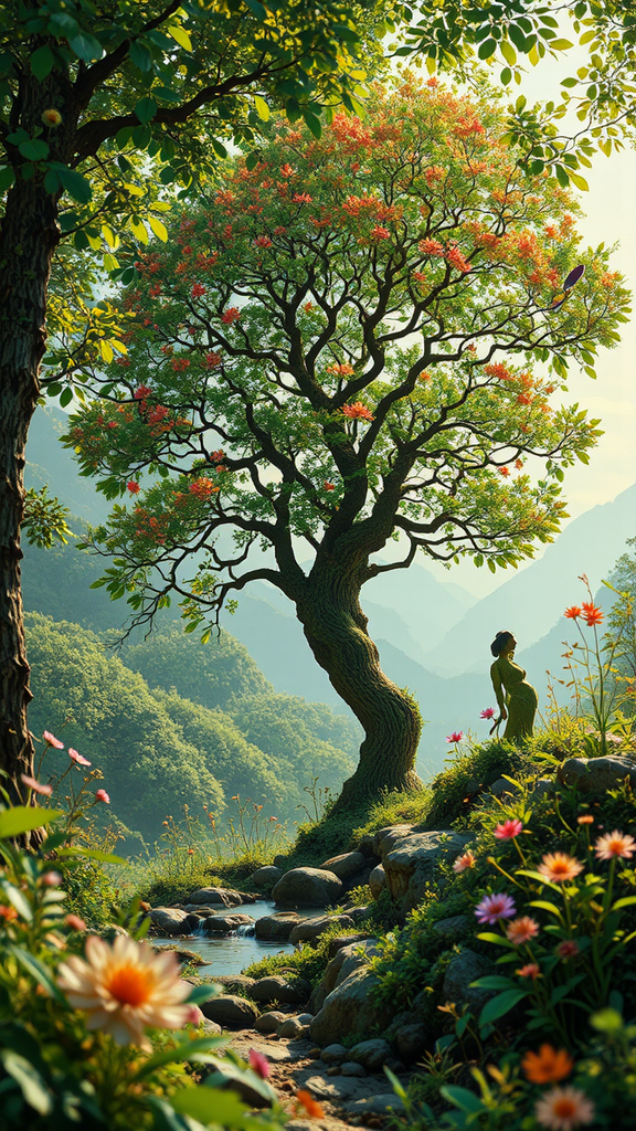 Humans in a forest