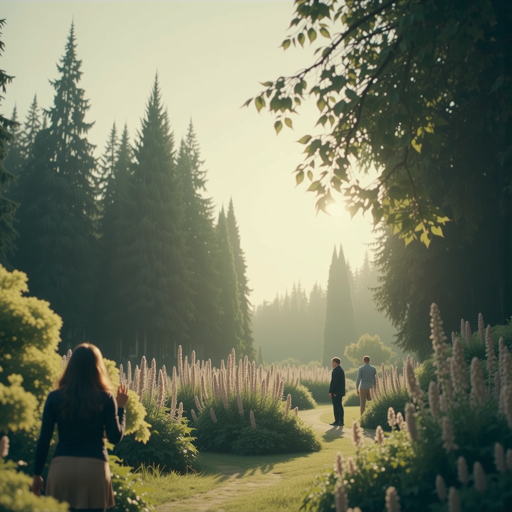 Beautiful lush forest landscape.