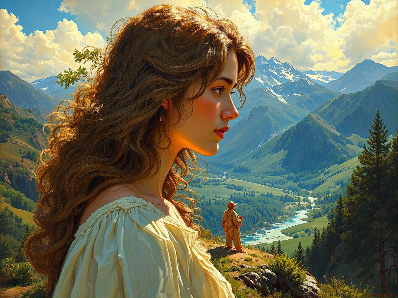 A woman in a