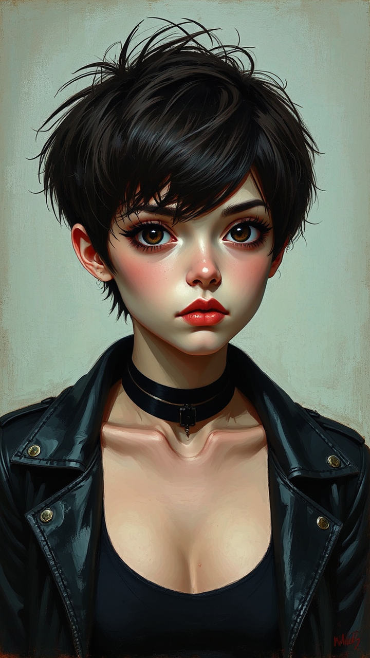 Emo portrait with dark