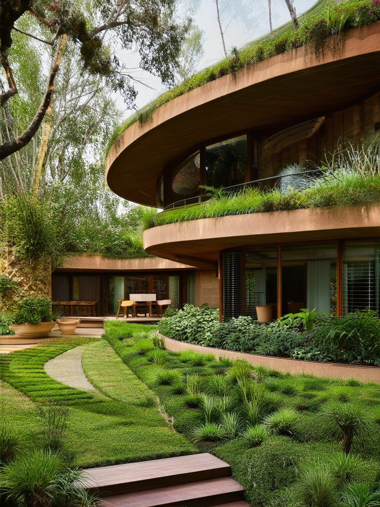 Sustainably built curved earth