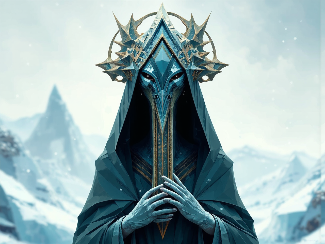 Hyperborean priestess in winter