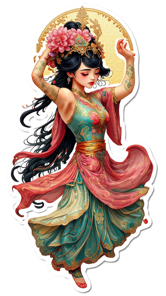 Girl with Asian-inspired dance