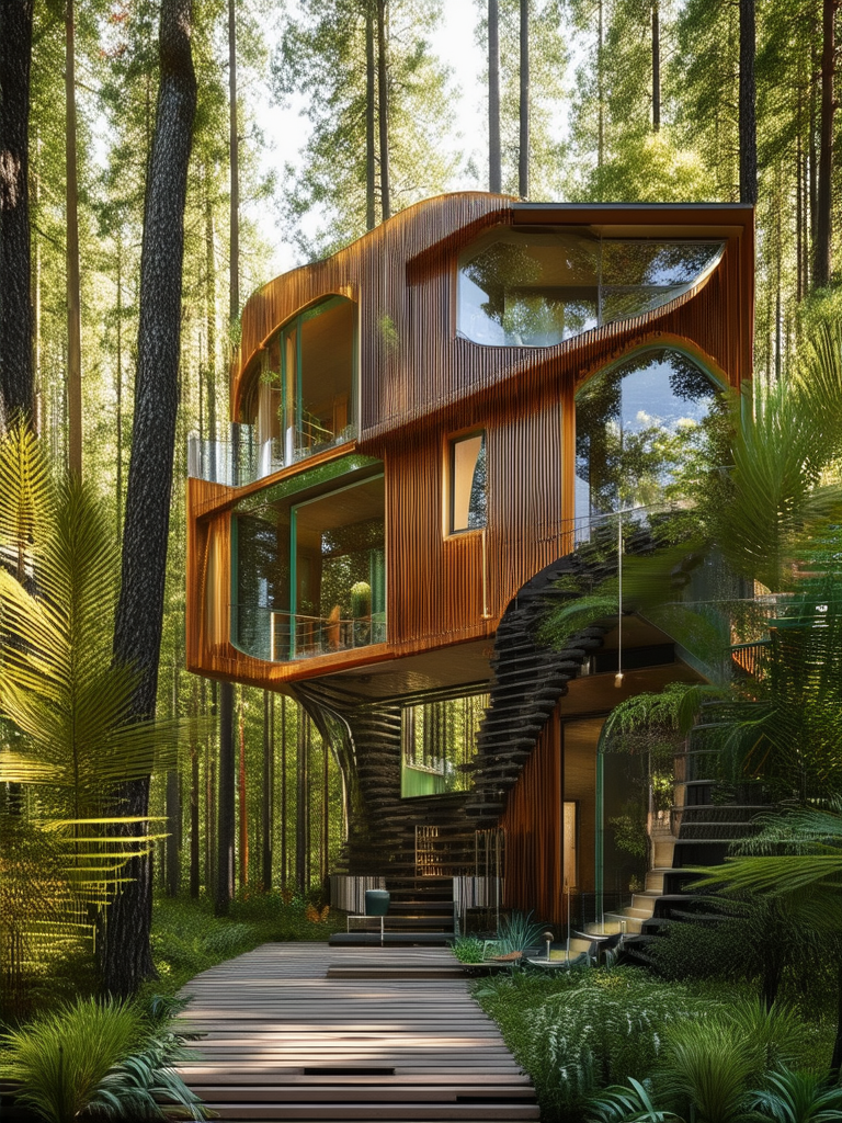 Artistic village amidst lush