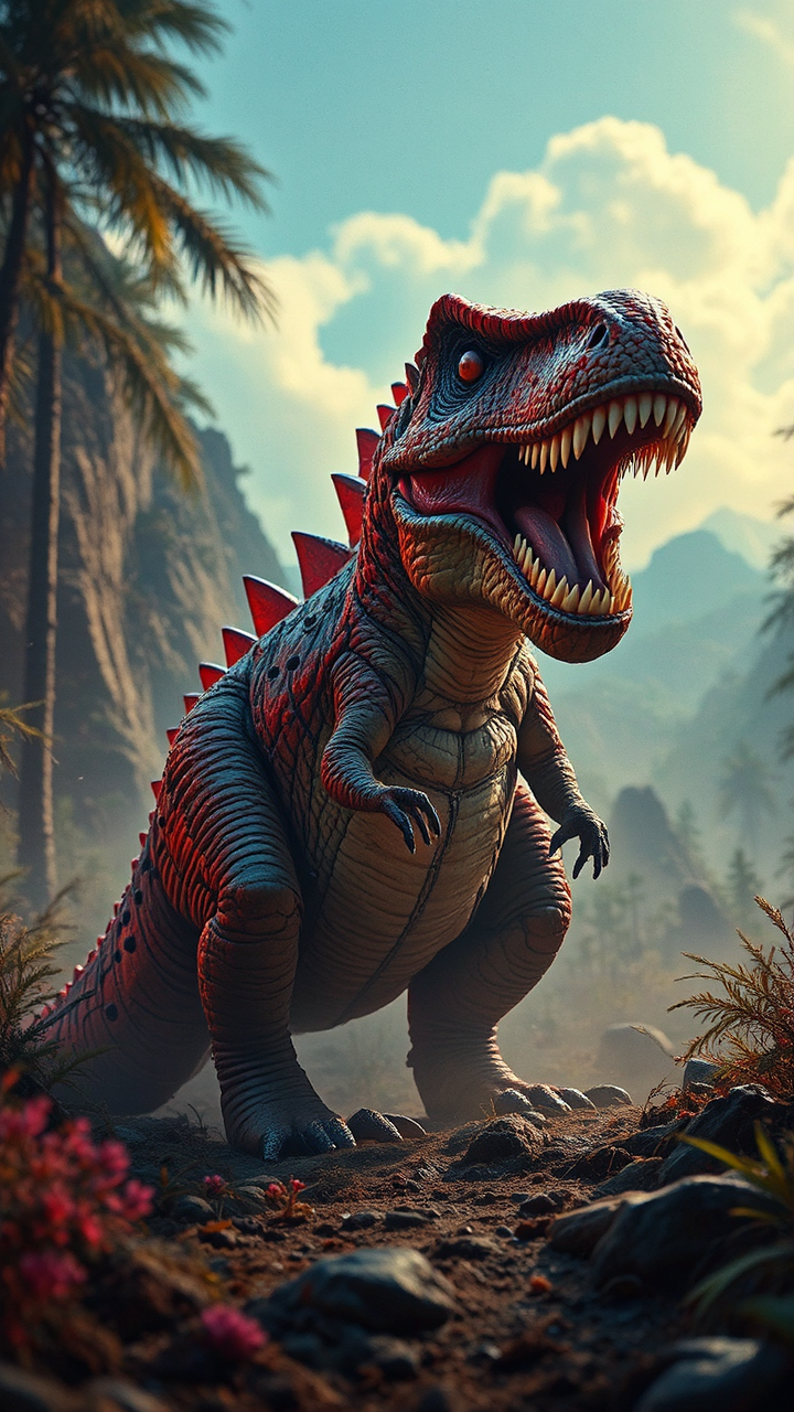 Scale model of dinosaurs