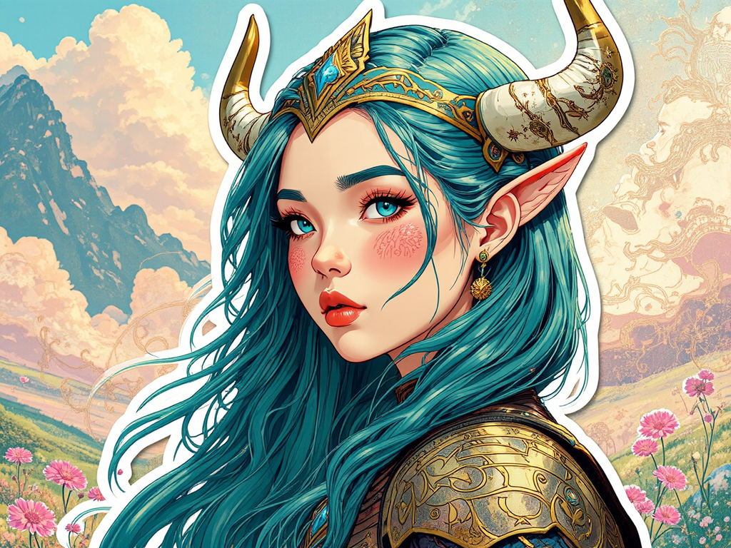 Viking girl in elaborate