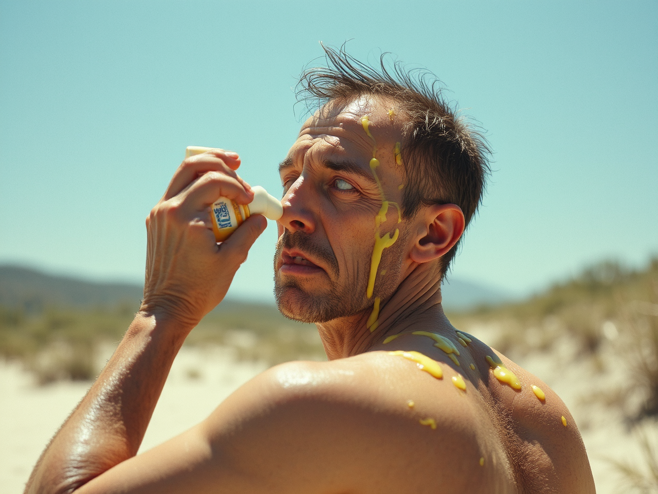 A man tries to