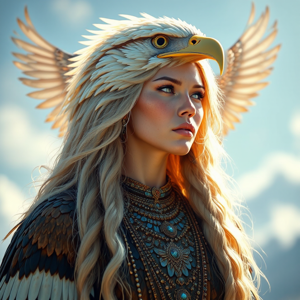 Eagle woman dancing in