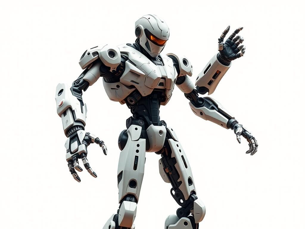 Cyborg Warrior in Futuristic