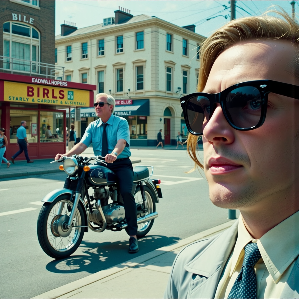 Man on a motorcycle