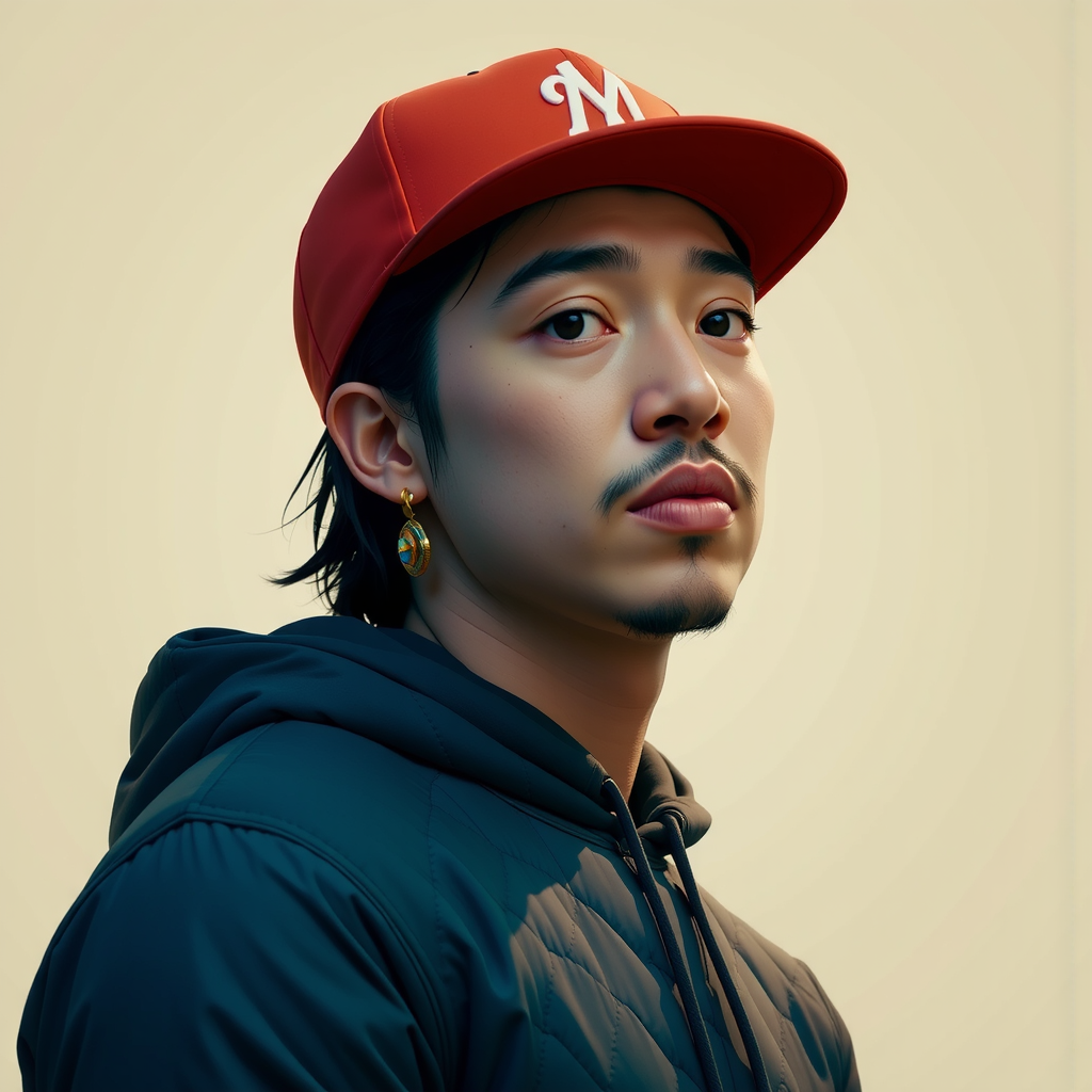 Male rapper in vector