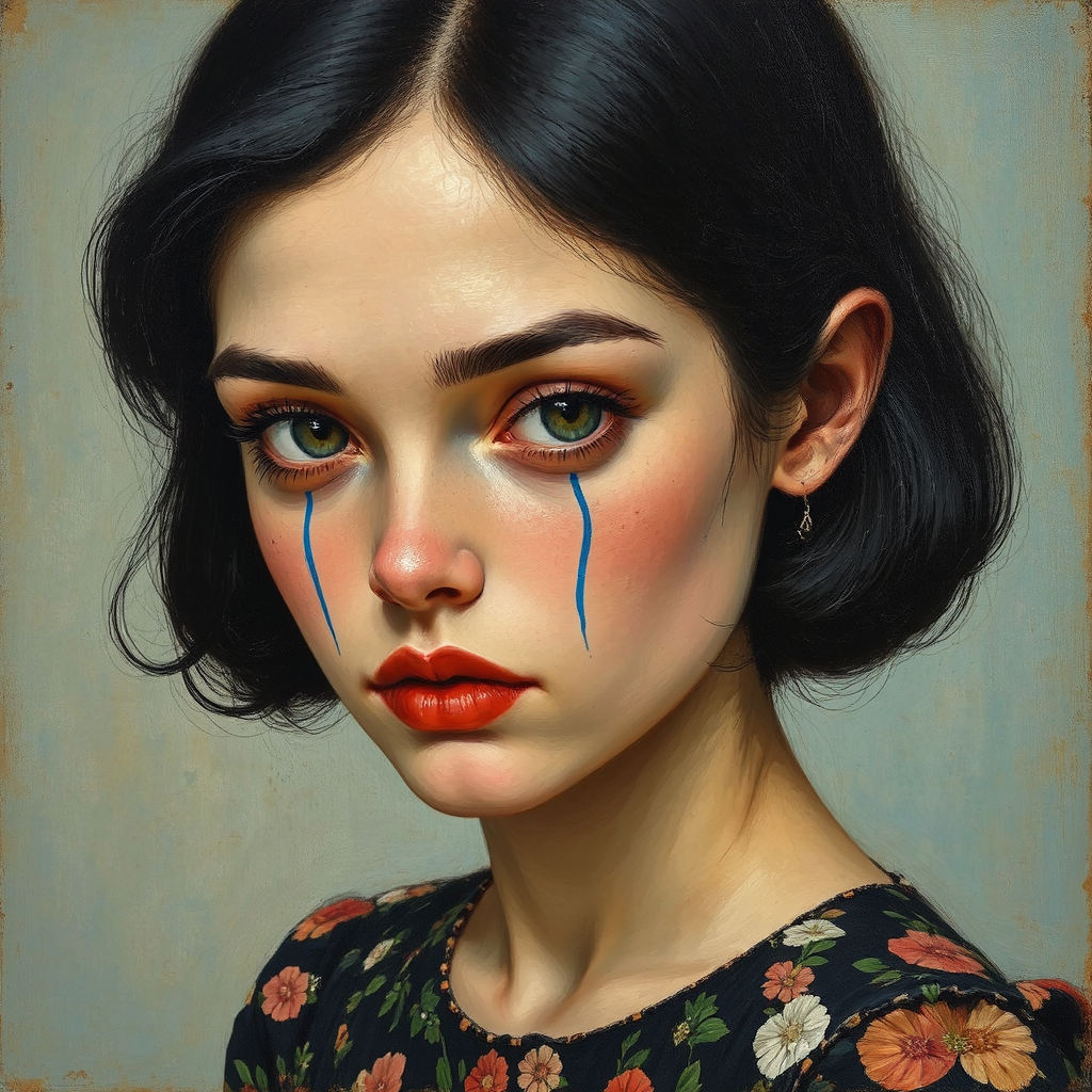 Young woman in floral