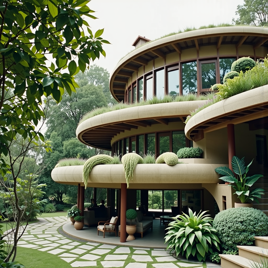 Sustainably built curved earth