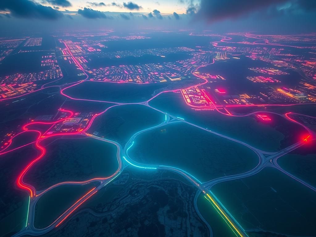 Vibrant Cityscape at Night